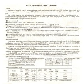 NFHK CF コンパクトフラッシュメモリーカード 50ピン 1.8インチ IDE ハードドライブ SSD コンバーターアダプター