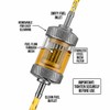 3/16" 6mm Universal Inline Fuel Filter, High Strength PC Clear