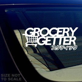 OwnTheAvenue Grocery Getter Japanese JDM Racing Drifting Low Funny Decal Sticker 7.5"