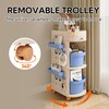 Metgoods 3-Tier Rolling Storage Cart with Drawers, Mobile Organizer Rack