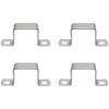 HAJXZH 4 PCS Square Pipe Clamp Stainless Steel Square Connector