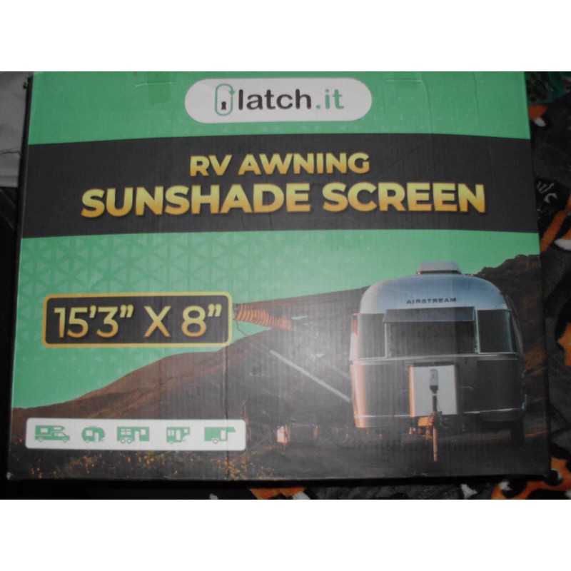 Latch It New Latch it RV Awning Sunshade Front Screen