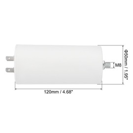 PATIKIL 100uf CBB60 Run Capacitor,AC 250V 4 Pins 50/60Hz Cylinder Bottom with M8 Screw for Washing Machine,Cleaning Machine Pump Motor Star