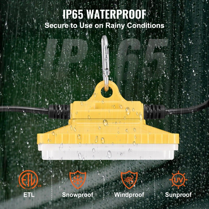 Connectable Waterproof Construction String Lights 100FT 150W 15000LM IP65 Outdoor