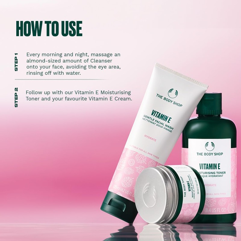 The Body Shop Vitamina E - Lavado facial suave, 4.2