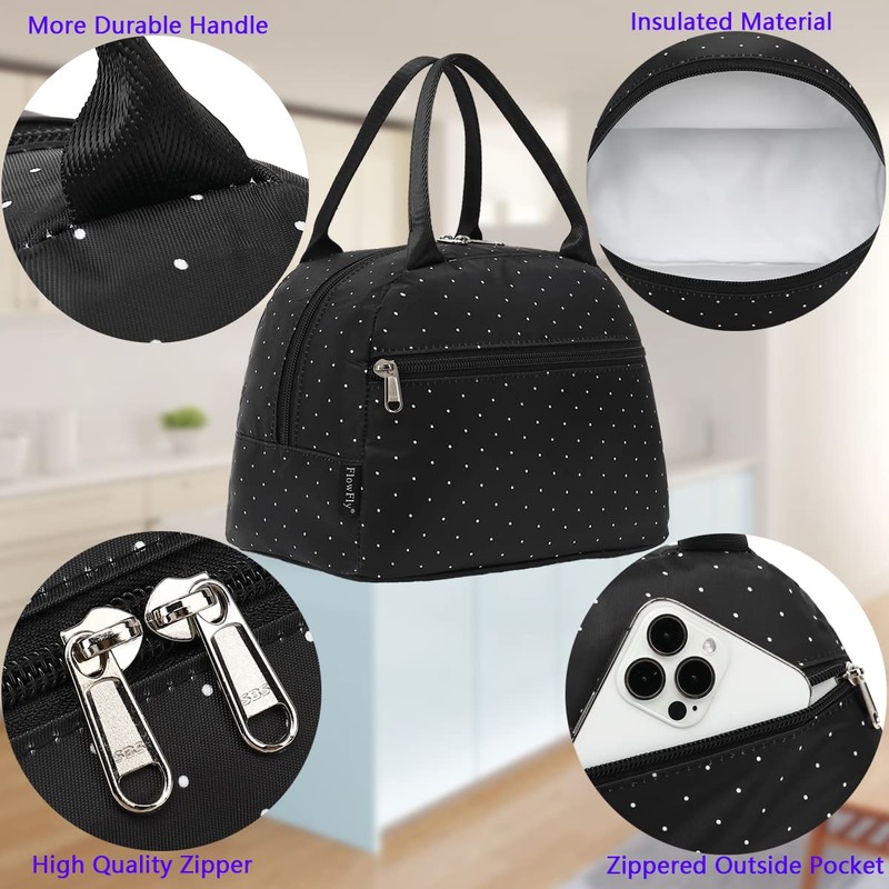 FlowFly Insulated Lunch Cooler Bag - Tote Bag Organizer for