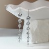 UDYLGOON Sparkly Cubic Zirconia Crystal Long Dangle Earrings Bride Bridesmaid