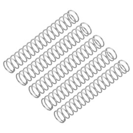 QUARKZMAN Pack of 5 Compression Springs, 0.5 x 6 x 40 mm, Compression Springs, Spring Springs, Coil Springs, Steel Springs, 304 Stainless Steel, Silver