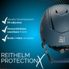 PFIFF ProtectionX Unisex Youth Riding Helmet, Blue, S
