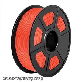 PLA/ PLA+/PLA META 1KG Standard Filament Neatly Wound 1.75mm ±0.02mm Accuracy Springtok for Easter day Mother‘s day gift print for fun:_Meta Red(Cherry Red)