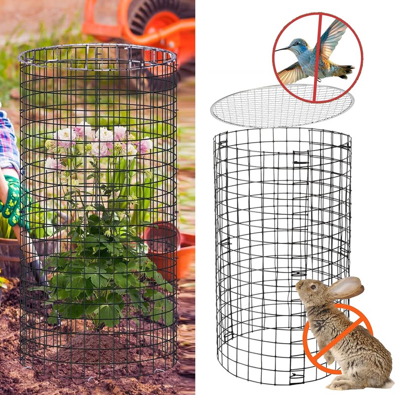 6 Pack Plant Protector from Animals with Lid, 23.15 x