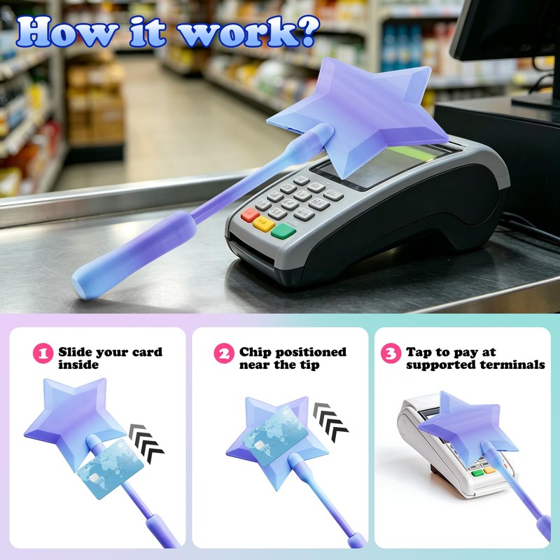 3D Printed Credit Card Wand, Magic Wand Credit Card Holder,