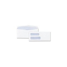 Quality Park 24524 Double Window Envelope - #9 (3.88" x 8.88") - 24lb - Gummed - Wove - 100 / Package - White