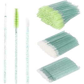 Tbestmax 300 Unidades De Cepillos Desechables Para Rímel, Aplicador De Microhisopos, Cepillos Para Pestañas, Probador De Lápiz Labial, Herramienta De Maquillaje, Color Verde