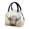 Highland Cow Lunch Bag for Women Men Reusable Insulated Lunch