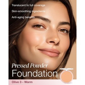 Mineral Fusion Pressed Powder Foundation - 03 Olive Women Foundation 0.32 oz