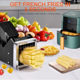 Potato Cutter, Sopito Home Made French Fry Cutter with 1/2 Inch Stainless Steel Blade Great for Potatoes Carrots Cucumbers