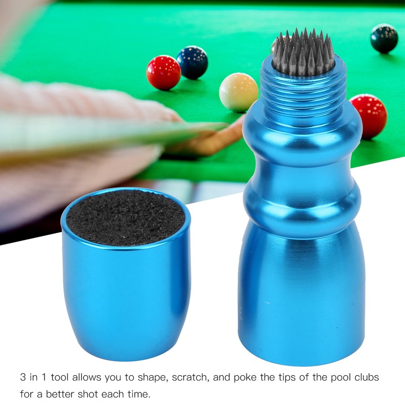 3 in 1 Snooker Club Tip Repair Shaper Tool Aluminium