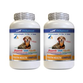 Dog Dental Health - Pets Teeth Health Complex - for Dogs and Cats - Support Oral Care - Dog Vitamin a - 2 Bottles (120 Tablets)