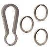 TUNUKE Titanium Carabiner Small Key Chain Keyring Ring Lightweight Mini,