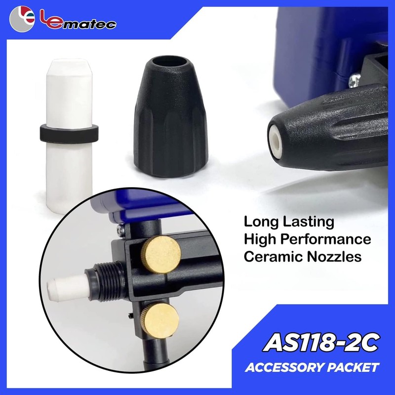 LE LEMATEC Accessory Packet for AS118 Sandblaster Gun Kit, Durable