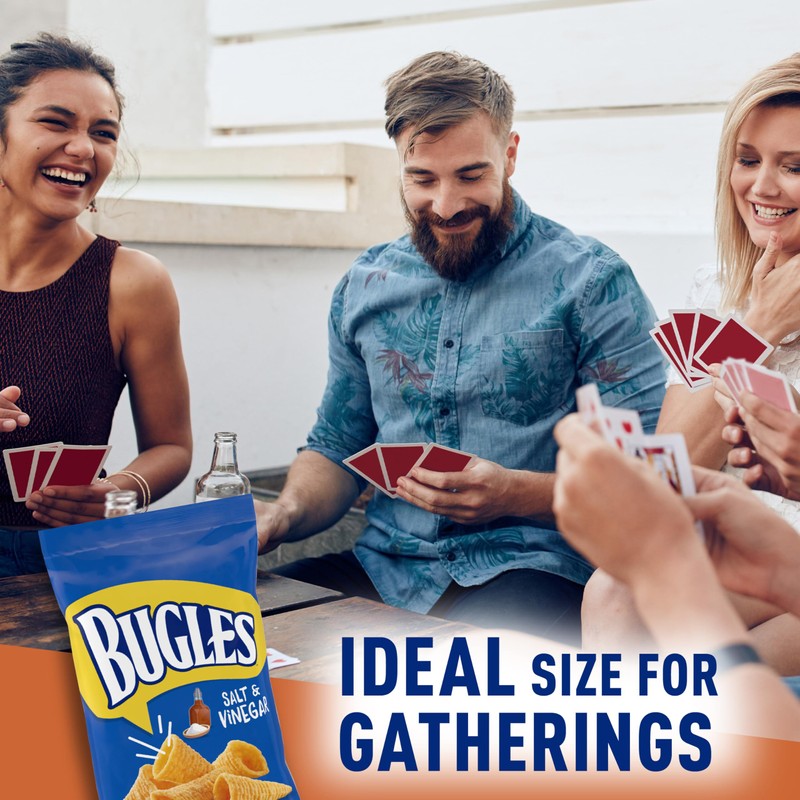 Bugles Salt and Vinegar Crispy Corn Snacks, 7.5 oz