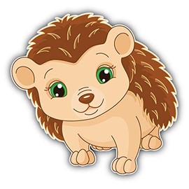 Funny Hedgehog Baby Cartoon Window Truck Car Bumper Sticker Decal 5'' x 5''