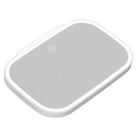 Car Sun Visor Mirror Clip On With LED Light 3 Modes Tabletop Makeup Vanity Mirror for Home Auto Interior White