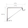 Design House, 182725 Steel Shelf Rod Bracket for Closet Storage