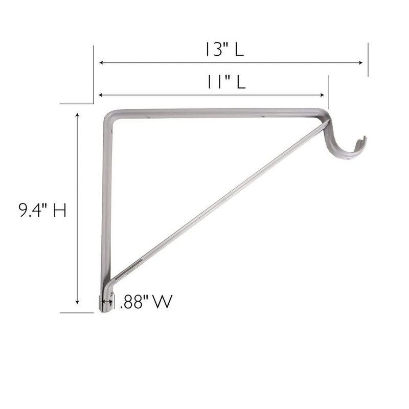 Design House, 182725 Steel Shelf Rod Bracket for Closet Storage