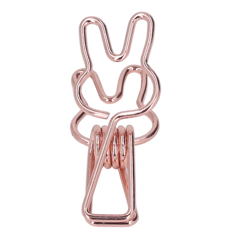 100Pcs Bunny Binder Clips Hollow Out Cute Strong Clamping Durable