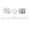 CHANCS D26 L30 Flexible Diaphragm Motorcycle Coupling with 8mm to