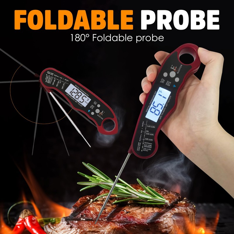 EC MASTER Digital Meat Thermometer for Cooking and Grilling, Candy