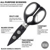 Kitchen Scissors with Magnetic Sheath - Black, Dishwasher Safe Cooking