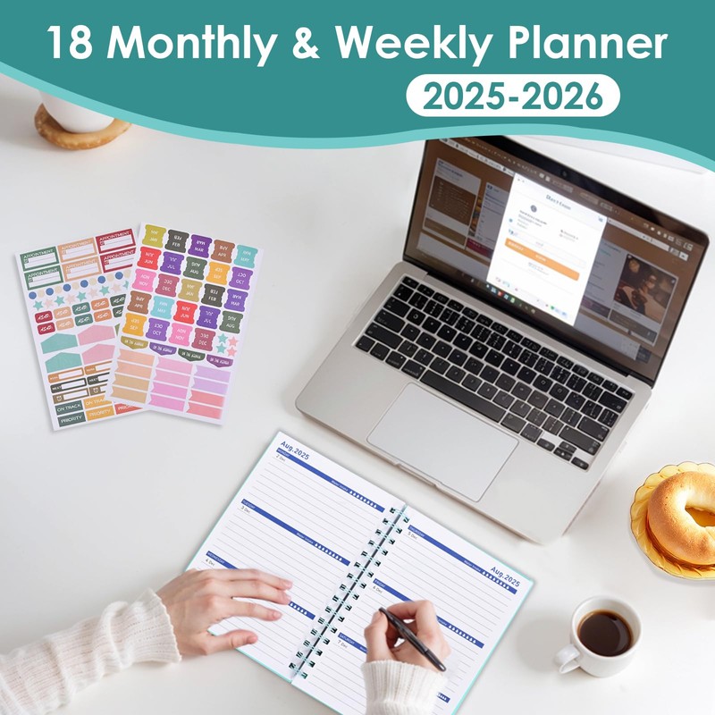 Diary A5, Hardcover Weekly Planner, 18 Month Diary Weekly Note