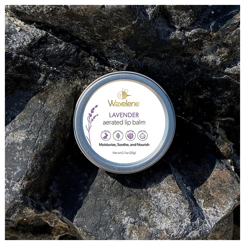 Waxelene Lavender Aerated Lip Balm Tin - 4 Piece