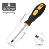 ATNEDCVH SL5 1/5" × 3" Slotted Screwdriver, 5×75mm Non-Slip Grip