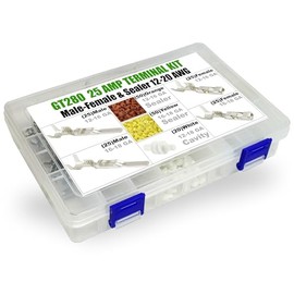 12-20 AWG GT280 Series 25Amps (GT 280 Series) Male and Female Sealed Connector Set,