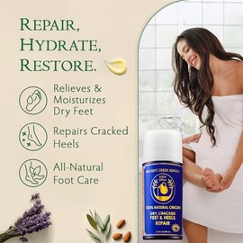 Reparación de talones secos agrietados con piedra pómez | Crema orgánica para pies secos y callos con aceite de jojoba, lavanda, almendra, oliva y vit