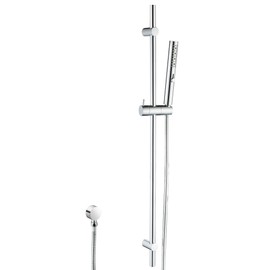 Tomfaucet Shower Slide Bar System, 35.4 Inch Shower Slide Bar Set, 3-Function High Pressure Slide Bar Handheld Shower Head with 70.8 Inch Stainless Steel Hose, Brass Outlet Elbow-Chrome