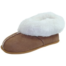 Harrys-Collection Lambskin Slippers in 5 Colours - brown, size: 38 EU