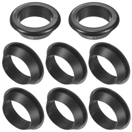 Pack of 8 Rubber Cable Grommets 40 x 50 mm, Cable Grommet Rubber Waterproof Rubber Grommets for Protection of Wires and Cables, Black Rubber Grommets, for Electrical Appliances, Industrial Devices