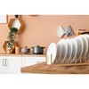 ILOT Solid Wood Kitchen Dish Drying Rack Plate Organizer for