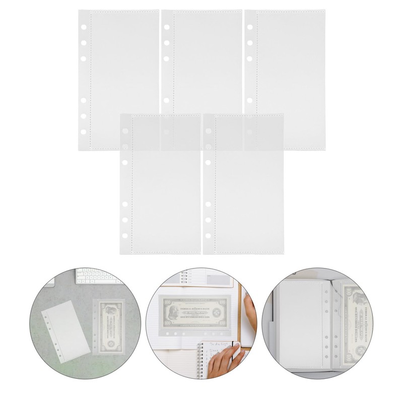 SHINEOFI A6 Binder Dividers with 5 Clear Pp Pocket Pages