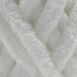 Sensy Chunky Yarn, Blanket Yarn, Chenille Yarn, Yarn for Crocheting, 7 oz, 28 Yards, Gauge 7 Jumbo (White)