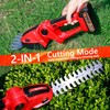 Hedge Trimmer Cordless 2 in 1 Handheld Grass Shears Mini