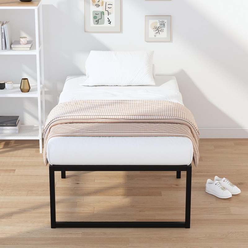 EMODA 16 Inch Narrow Twin Bed Frame 30x75, Heavy Duty