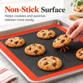 Silicone Baking Mat for Cookies & Pastries – 30 × 40 cm Reusable Non-Stick Sheet for Oven, Grill & Microwave