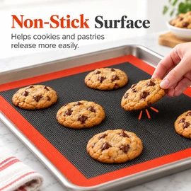 Silicone Baking Mat for Cookies & Pastries – 30 × 40 cm Reusable Non-Stick Sheet for Oven, Grill & Microwave