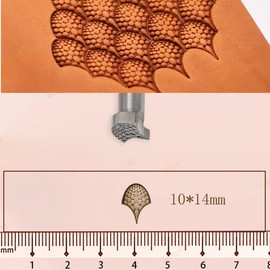 Dragon Scale Stamp Leather Stamps Tool Stamping Tool 304 Stainless Steel Professional Carving Tools for DIY LeatherCrafts